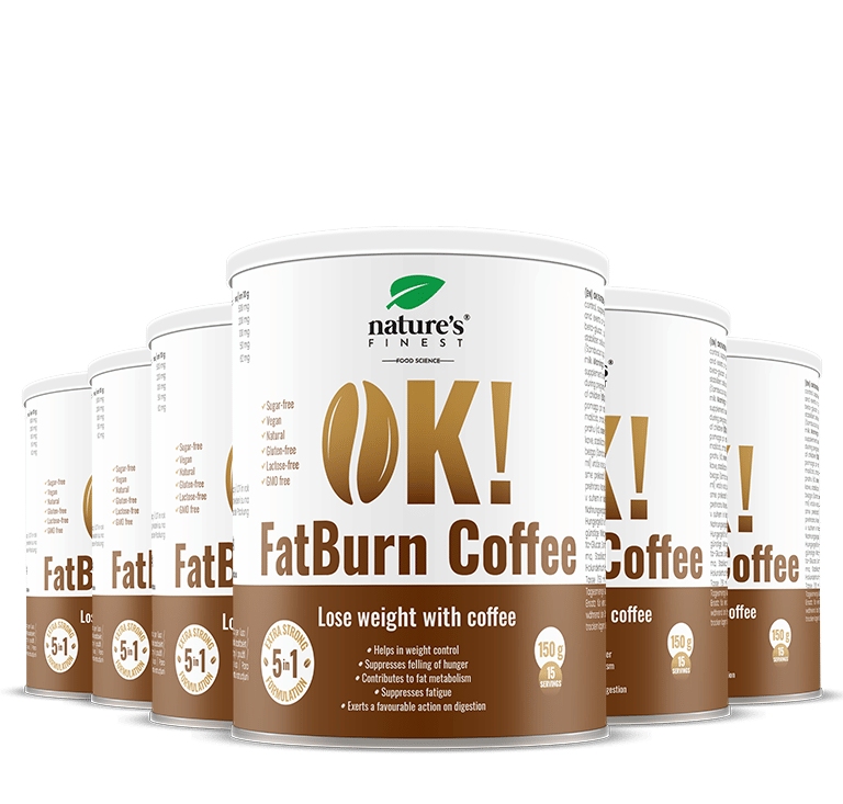 100% FatBurn Kaffee | 6x OK!FatBurn® | Mit ID-Alg® und L-Carnitin | Schlankeren Körper | von Nature's Finest.