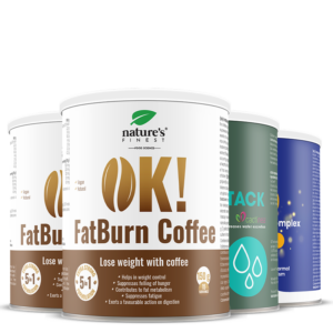 2x OK!FatBurn Coffee + Detox Aqua Attack + Golden Q10 Paket