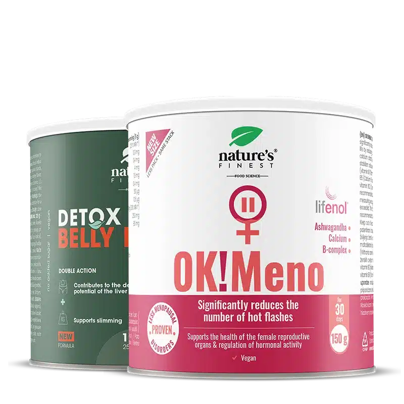 Nature's Finest OK!Meno + Detox Belly Burn | hormonelles Gleichgewicht, Detox, Blähungen + Leber‑Wellness